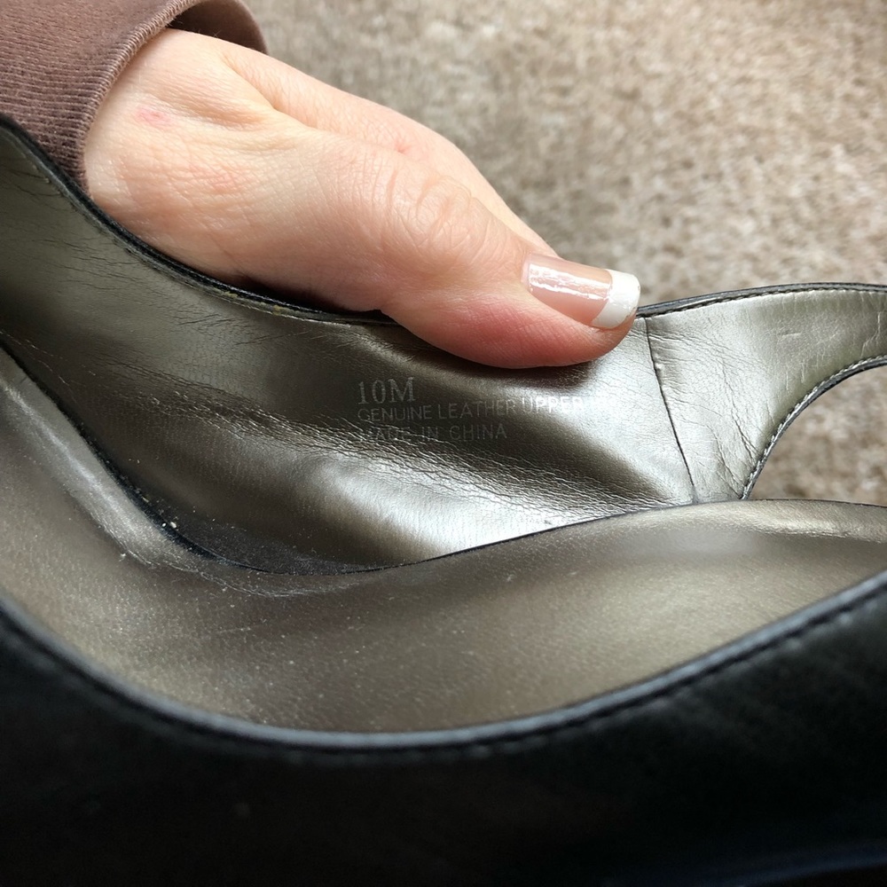 Black Open Toe High Heels - Picture 6 of 6